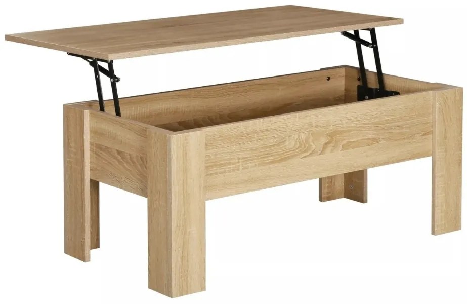 Konferenčný stolík RIWA s výsuvnou doskou 100x50 cm, dub sonoma