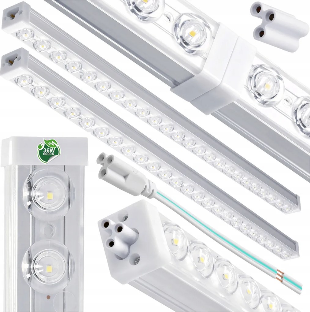 2x LED panelové svietidlo 120 cm 36W 3600 lm 4000k
