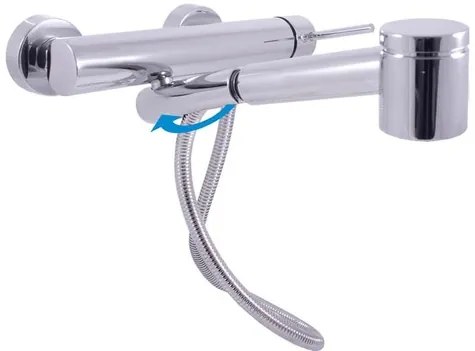 RAV SLEZÁK Seina drezová nástenná batéria seine s vyťahovacou sprchou, chróm SE903.5