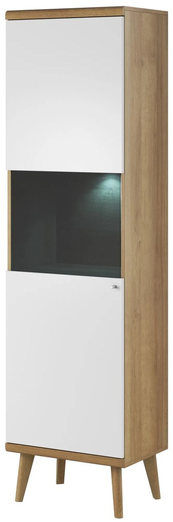 Vitrína Primo 50 cm dub Riviéra/bílá