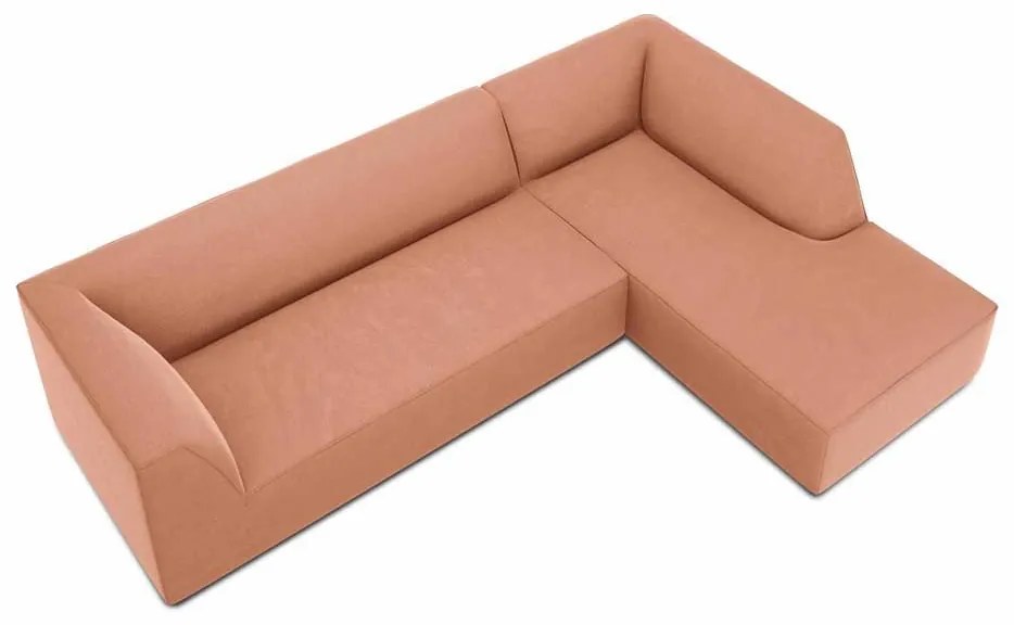Štvormiestna zamatová pohovka Ruby 273 × 180 × 69 cm