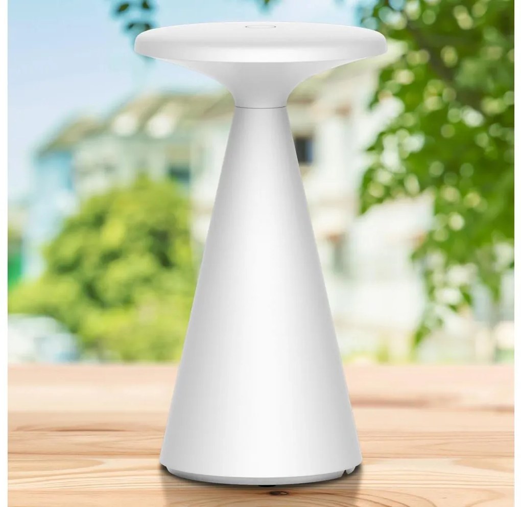 LED stmievateľná stolná lampa PAROS LED/1,8W/5V USB 1800 mAh IP44 biela