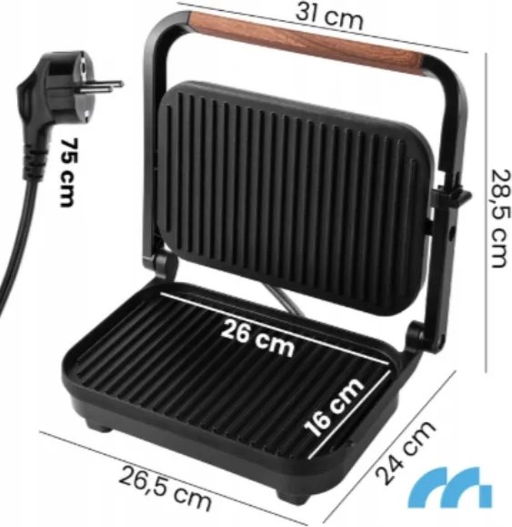 Elektrický kontaktný gril / sendvičovač 1500W PANINI