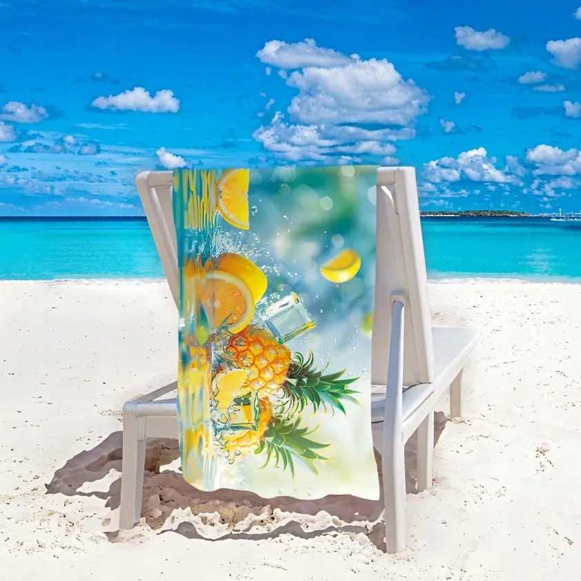 Plážová osuška LEMONADE 100x180 cm farebná, 100% mikrovlákno