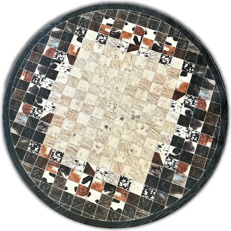 BE Koberec Porte 2054 BLACK – čierny okrúhly Rozmer: 120 cm