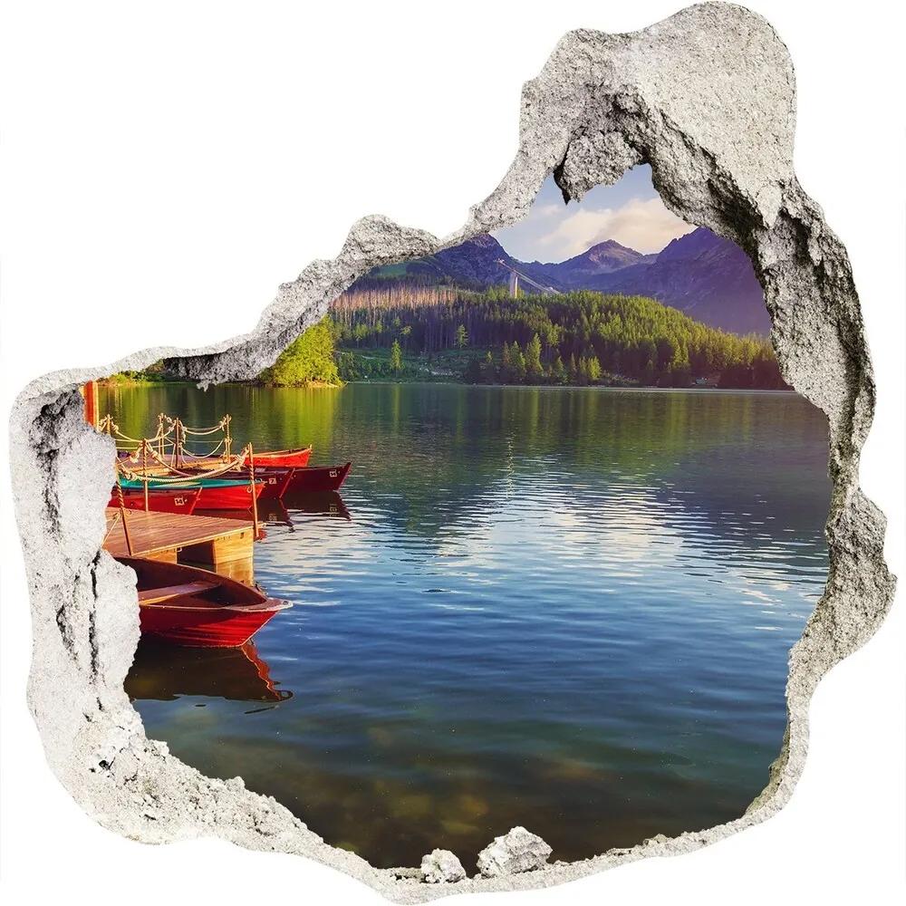 Fototapeta diera na stenu 3D nálepka Jazero v horách nd-p-132044715