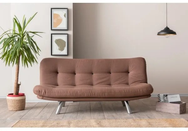 Dvojmiestná rozkladacia pohovka BINA svetlohnedá