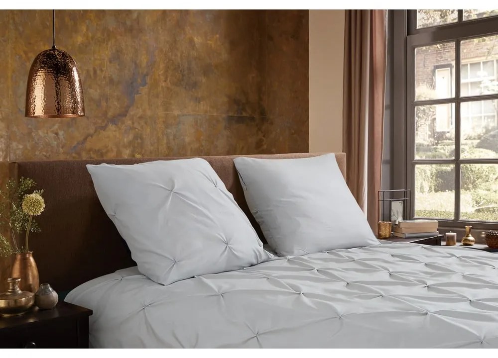 Sivé predĺžené obliečky na jednolôžko z mikrovlákna 140x220 cm Pure Elegance – Good Morning