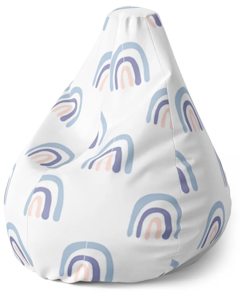 Sablio Sedací vak Pear Dúha - 140 x 100 x 25 cm