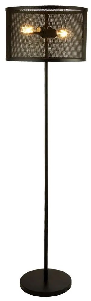 Searchlight EU2832-2BK - Stojacia lampa FISHNET 2xE27/60W/230V čierna