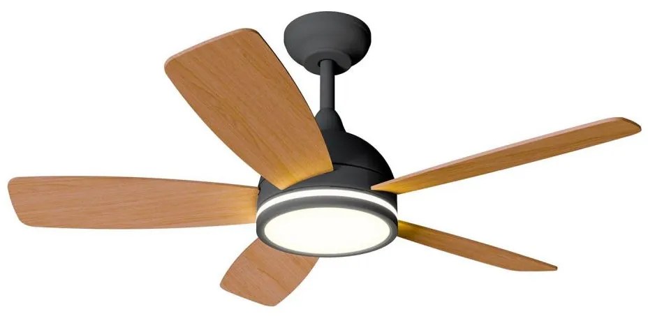 Aigostar-LED Stmievateľný str. ventilátor LED/20W/230V 2700-6500K 132cm+DO béžová