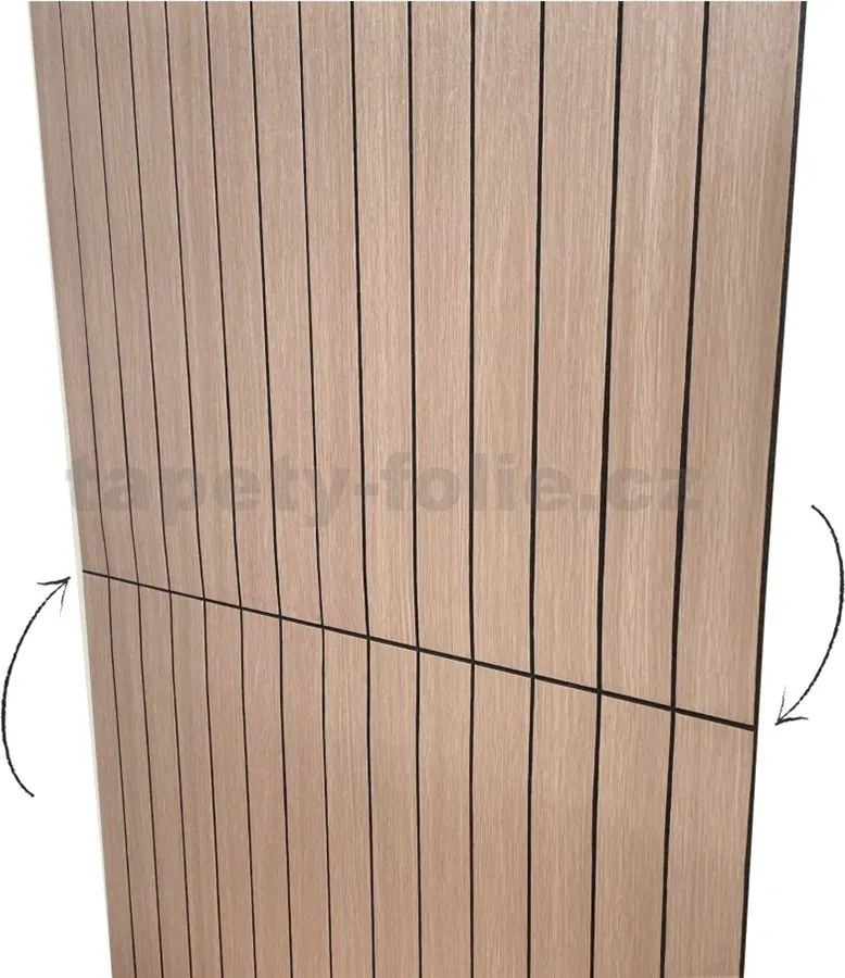 Samolepiace lamely na stenu L02, cena za kus, rozmer 100 cm x 60 cm, hnedé, IMPOL TRADE