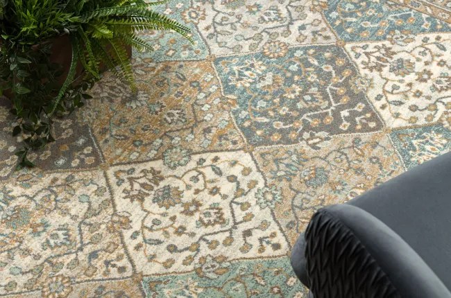 Koberec SOHO 477.27.LA990 OSTA geometrický naturálny béžový / zelený