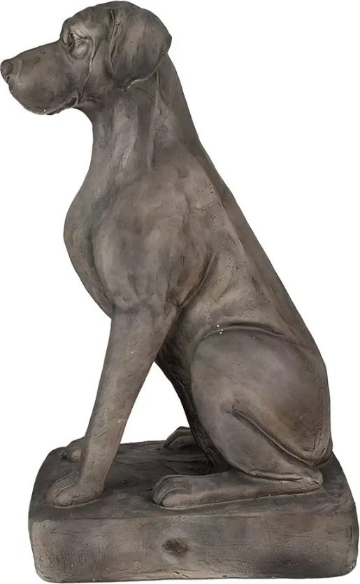 Šedá dekorácia socha pes Dog Modern - 44*26*73 cm