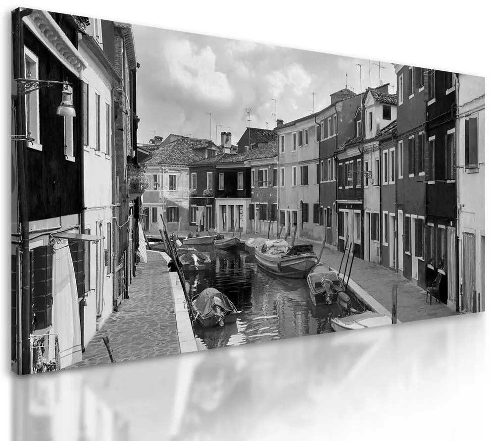 Obraz čiernobiele Benátky