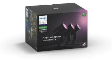 PHILIPS HUE Vonkajšie nástenné / zemné LED inteligentné osvetlenie HUE LILY s funkciou RGB, 8W, teplá biela-stud