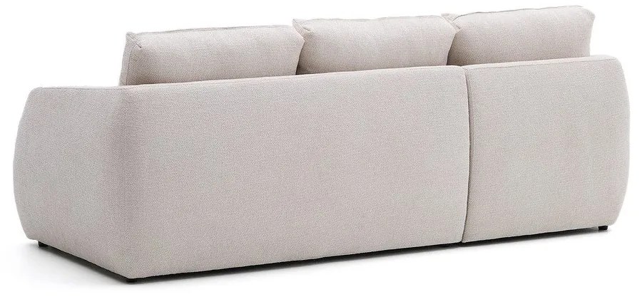 Krémová ženilková rozkladacia rohová pohovka (ľavý roh/s leňoškou) Laira – Kave Home