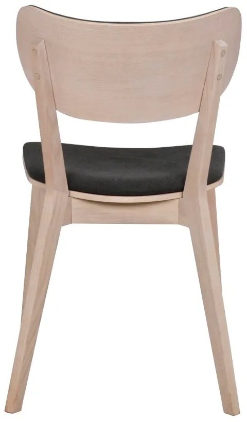 Svetlohnedá dubová stolička s čiernym sedadlom a opierkou Rowico Cato