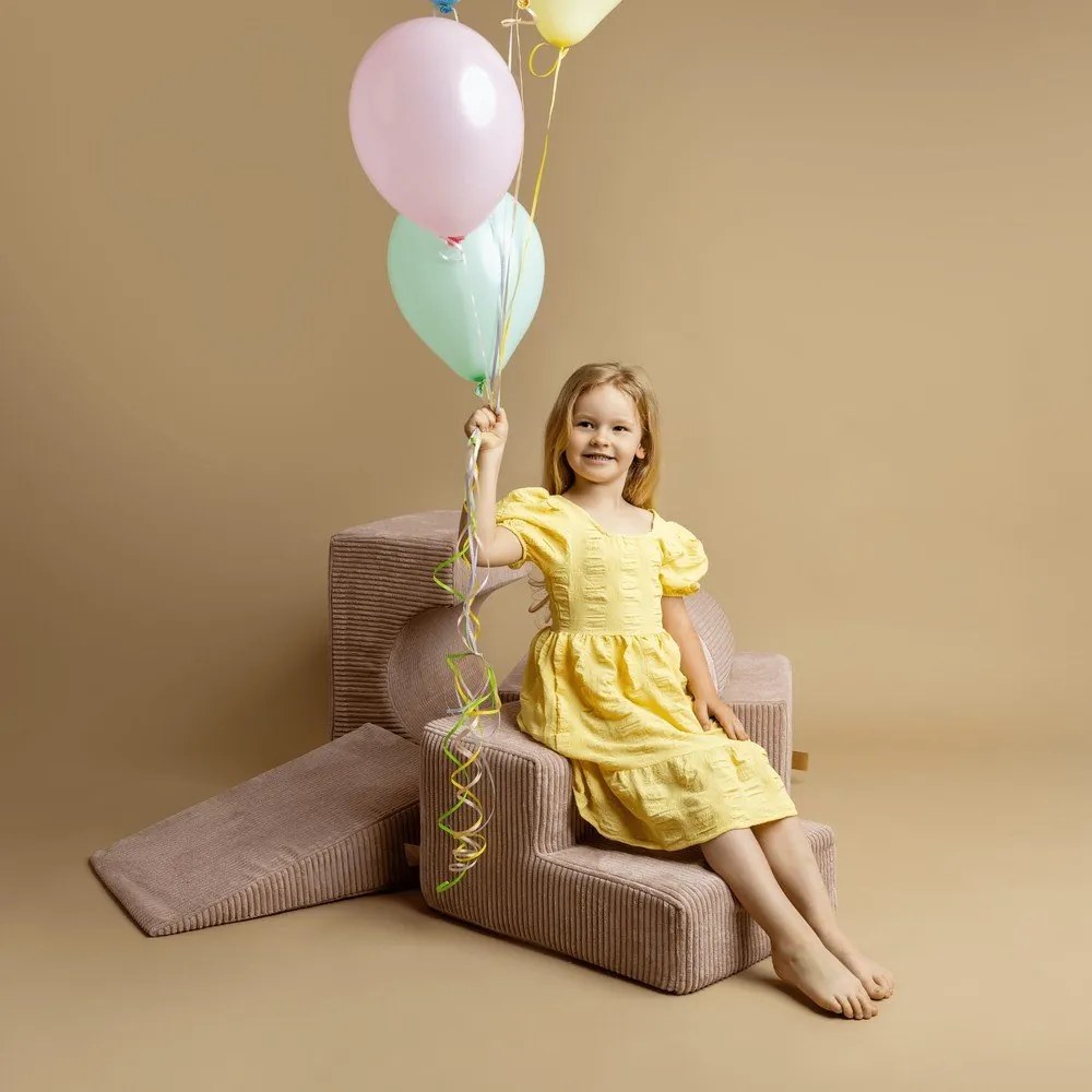 Ružové menčestrové penové ihrisko 45x170x30 cm Montessori – Meowbaby