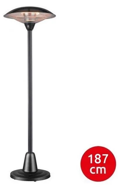 Leuchten Direkt 99501-18 - Vonkajšie vykurovacie teleso GLOW 1500-3000W/230V IP34 čierna W4296