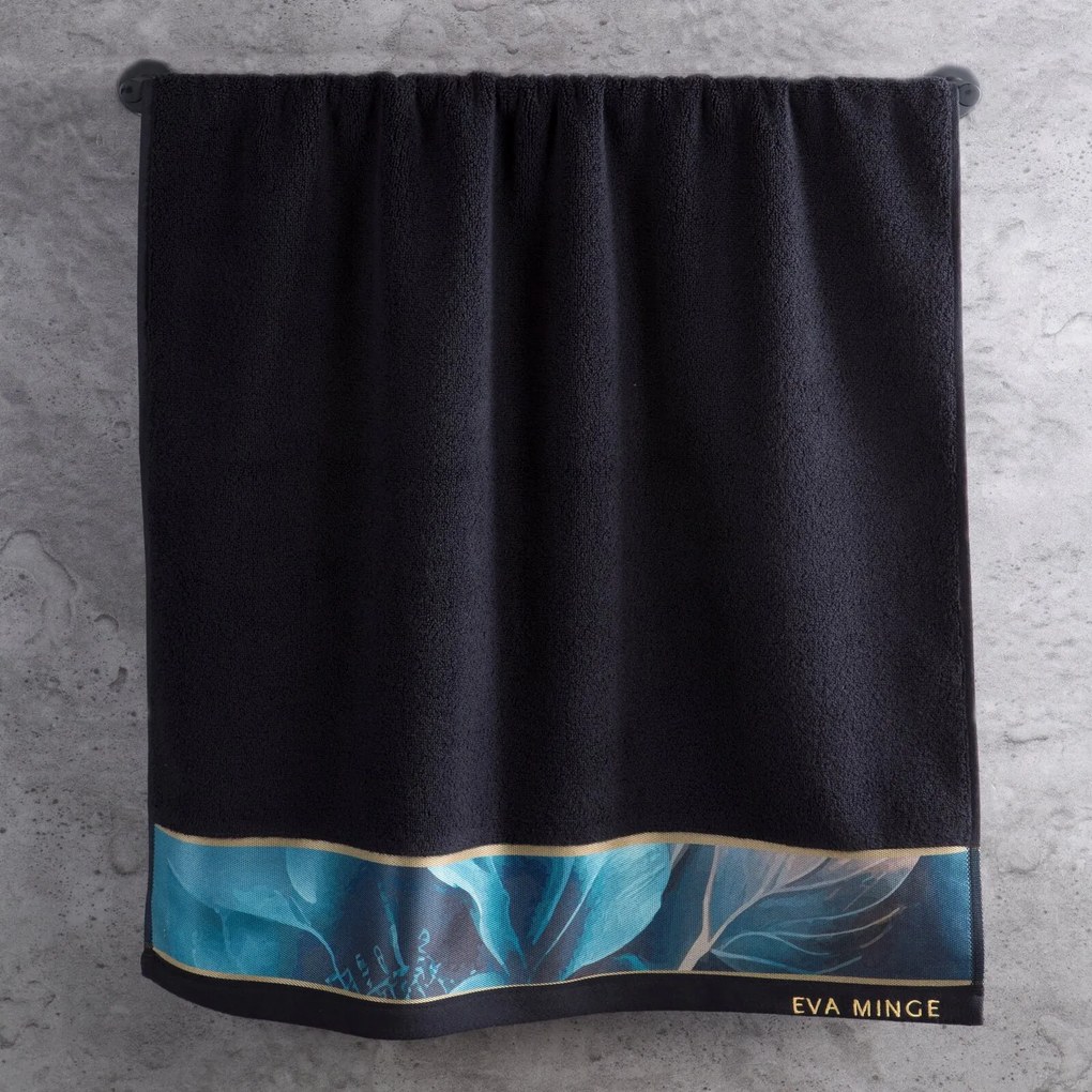 FROTÉ UTERÁK EVA MINGE12 SADA 3 KS 70X140 CM ČIERNA