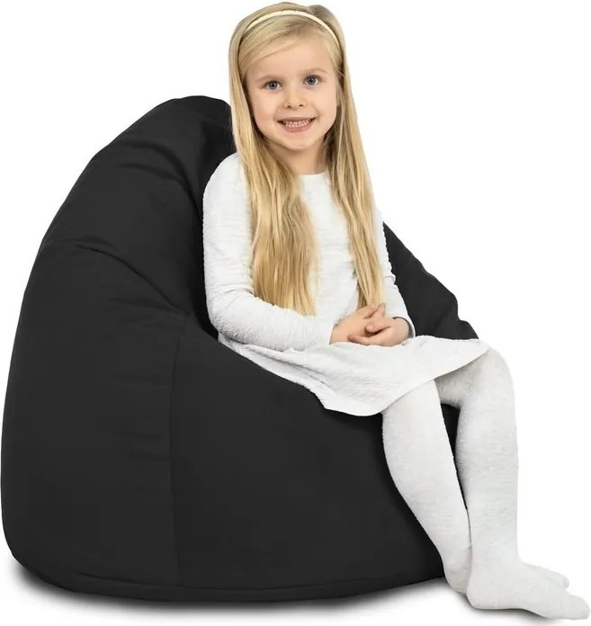 Set 2 detských sedacích vakov Bunny L Lapit sivý + Bag Sako L plyš čierny