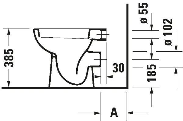 Duravit 21080900002 - Voľne stojace WC D-CODE keramika/lesklá biela