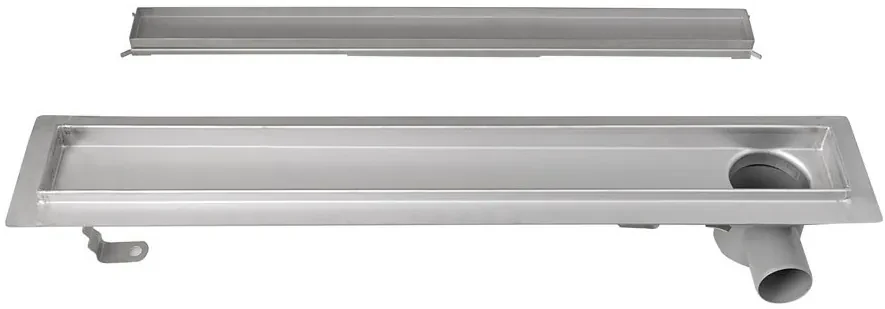 Aqualine Aqualine, PAVINO podlahový žľab z nerezové oceli s roštom na dlaždice, L-760, DN50, 2710-80