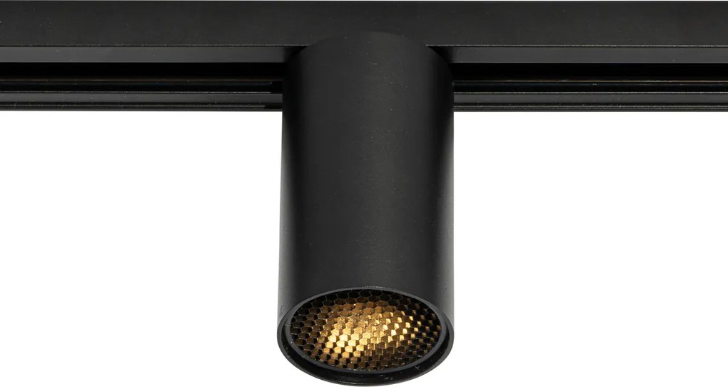 Moderný čierny reflektor pre 1-fázový koľajnicový systém GU10 35 mm - Iconic Ruby Honey