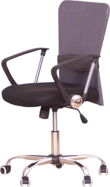 TEMPO KONDELA Aex kancelárska stolička s podrúčkami čierna / sivá