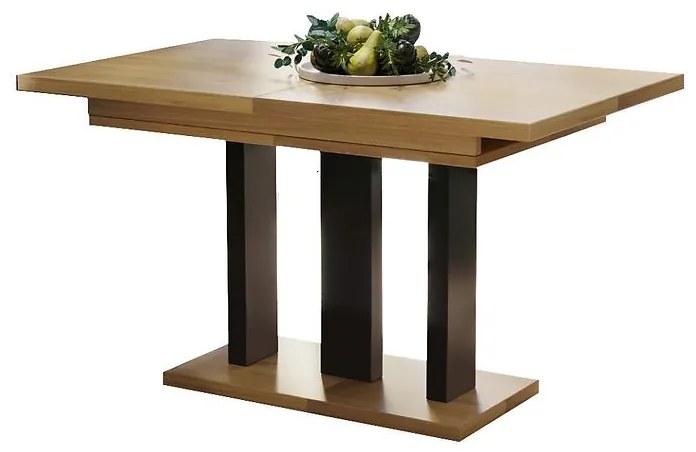 Stôl Appia 210 mat čierna noha dub natura