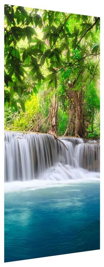 Gario Fototapeta Číry vodopád v džungli Veľkosť: 268 x 100 cm, Materiál: Samolepiaca