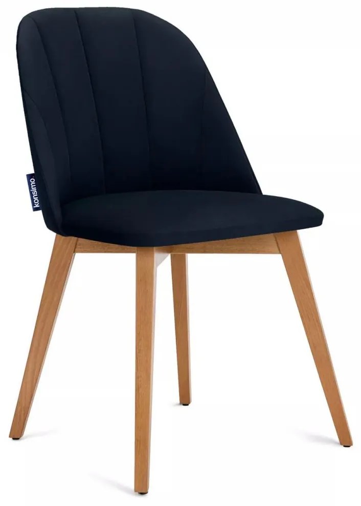 Konsimo Sp. z o.o. Sp. k. Jedálenská stolička RIFO 86x48 cm tmavomodrá/svetlý dub KO0089