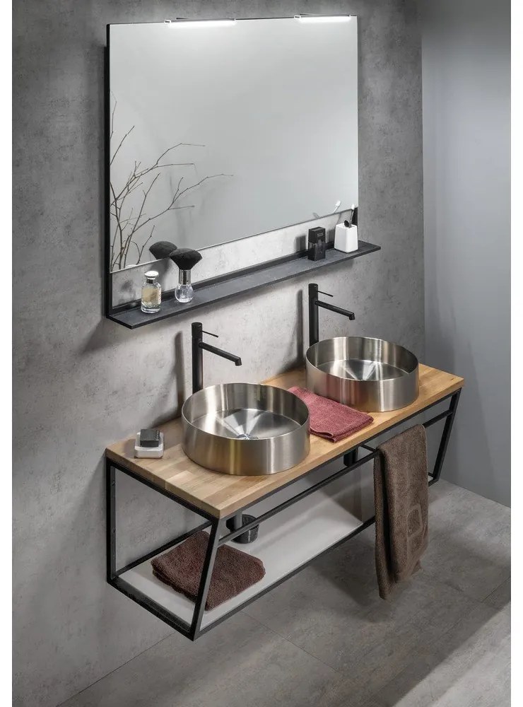 Okrúhle antikoro umývadlo v striebornej farbe ø 38 cm Aurum – Sapho