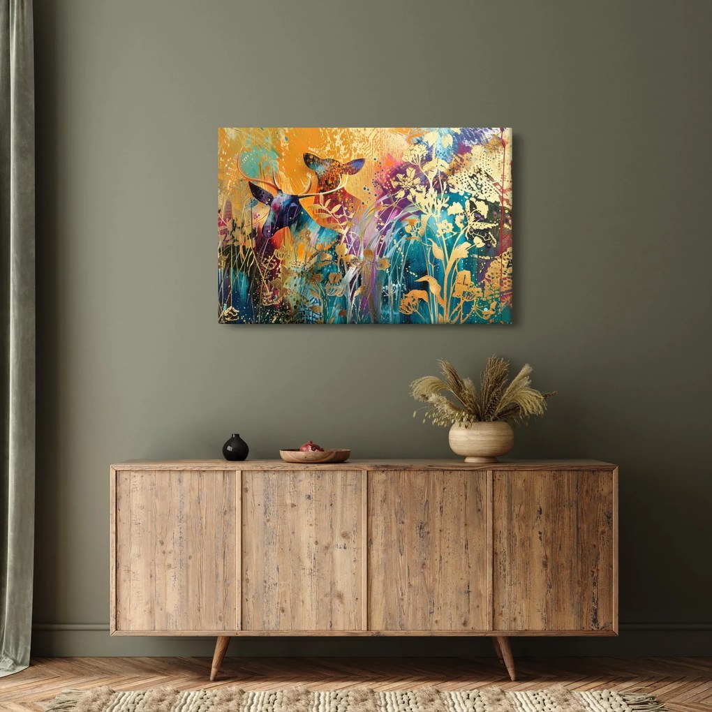 Obraz - Abstraktná maľba prírody (90x60 cm)