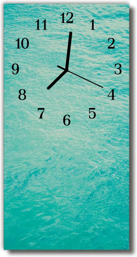 Sklenené hodiny vertikálne  Príroda Vodné more modrá