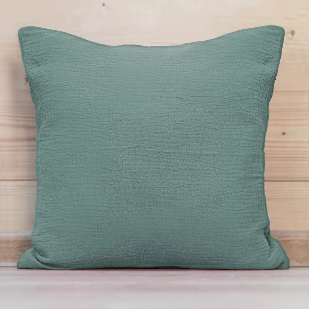 Biante Mušelínová obliečka na vankúš MSN-047 Pastelovo modrozelená 30 x 50 cm