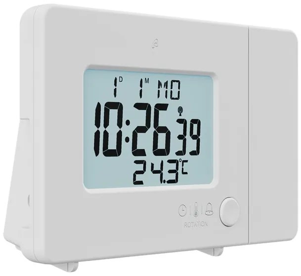 AURIOL® Rádiobudík s projekciou SFPW 360 B1 (biela) (100344113)