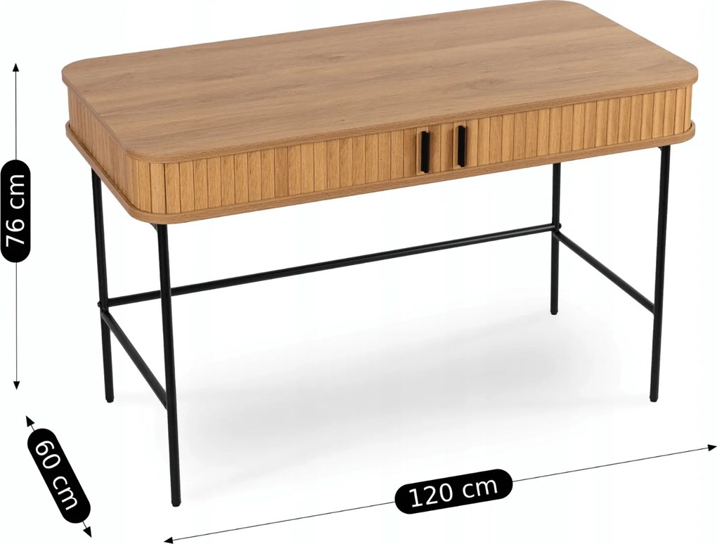 Vintino Písací stôl TRISHA 120 cm dub