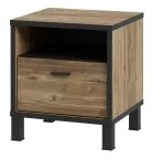 Nočný stolík OREN hnedá/čierna