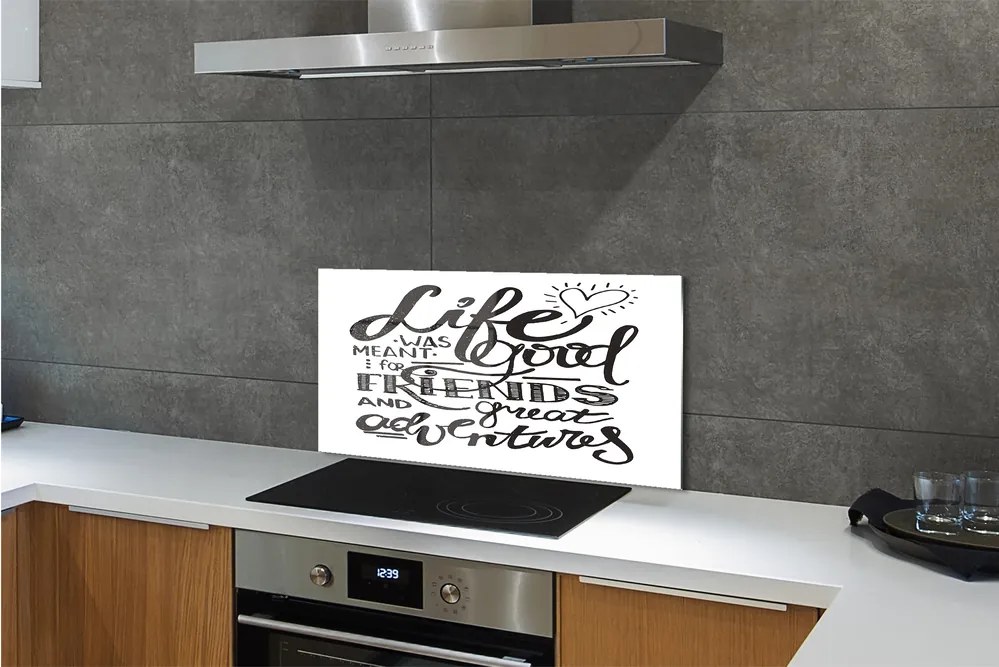 Sklenený obklad do kuchyne Motivujúce hnedú reťazec 140x70 cm