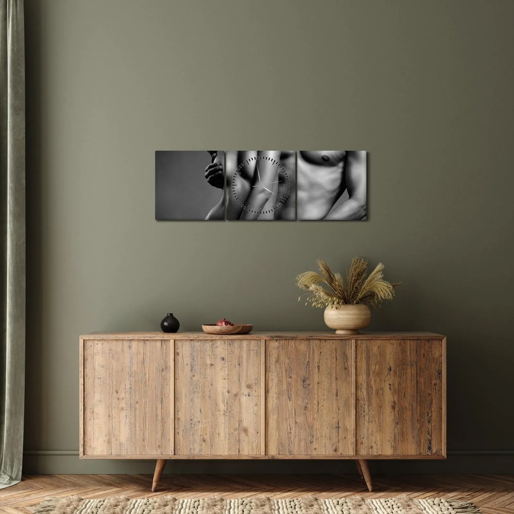 Obraz - Akt (s hodinami) (90x30 cm)
