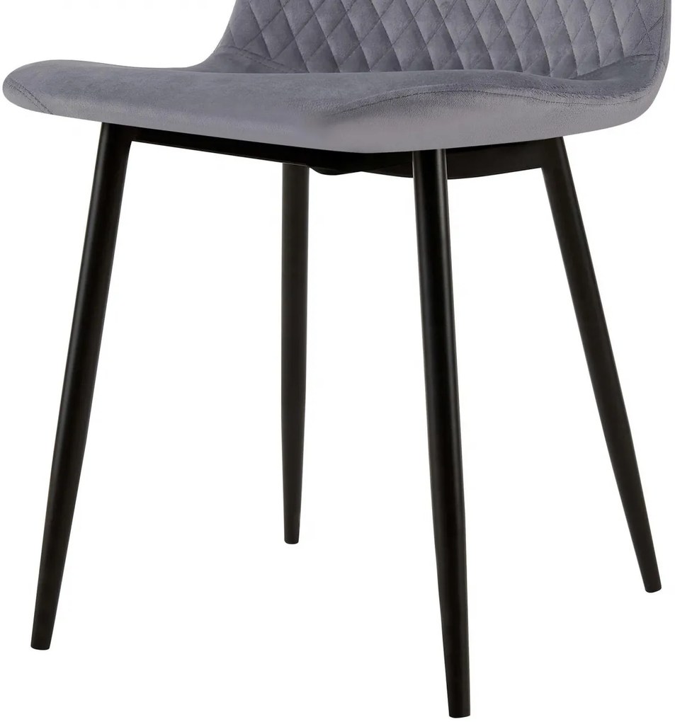 Stolička Giverny zamat - sivá