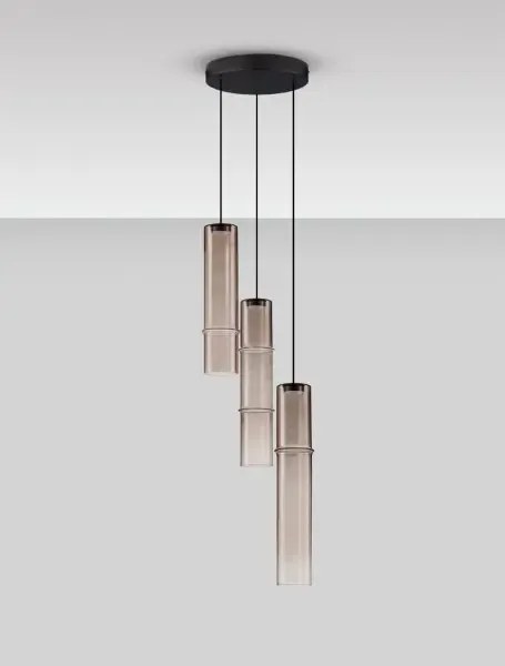 Dizajnový luster Sano 3 Smoky