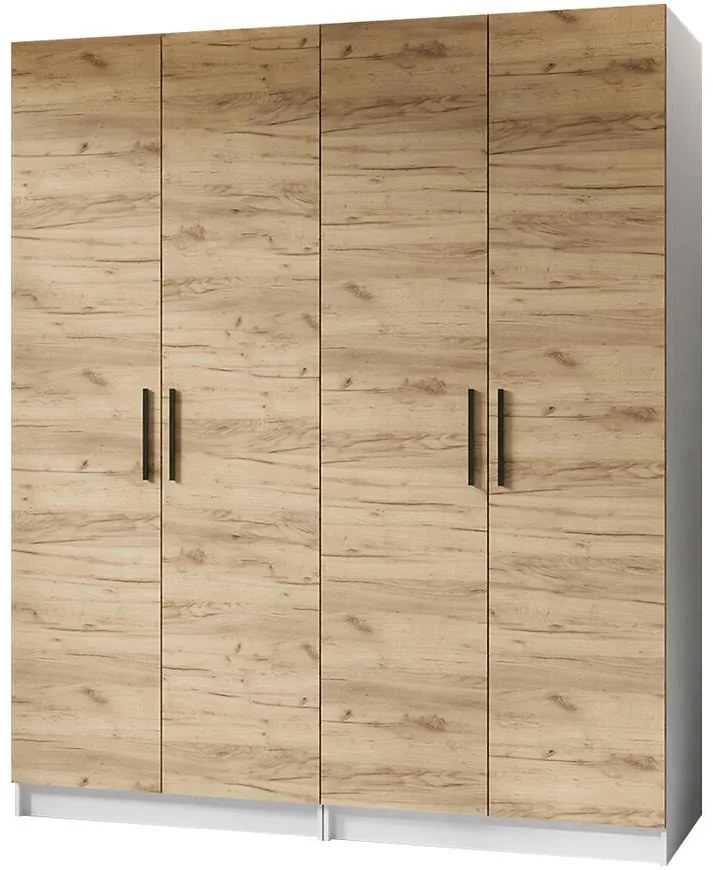 Skriňa X2 Gold 2d Biela/Dub Craft Zlatý