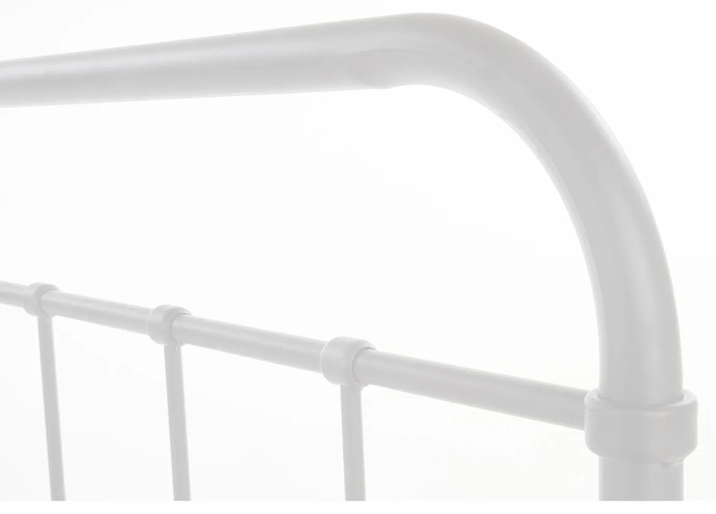 Kovová manželská posteľ Pablo 120x200 biela