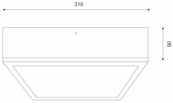 Stropné svietidlo NATURAL SQUARE 2xE27/15W/230V 31x31 cm borovica/biela