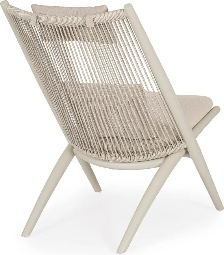 Béžové kovové záhradné kreslo Aloha – Bizzotto