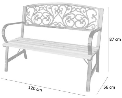 Sammer Elegantná lavička do záhrady 120x56x87 cm MEB2934
