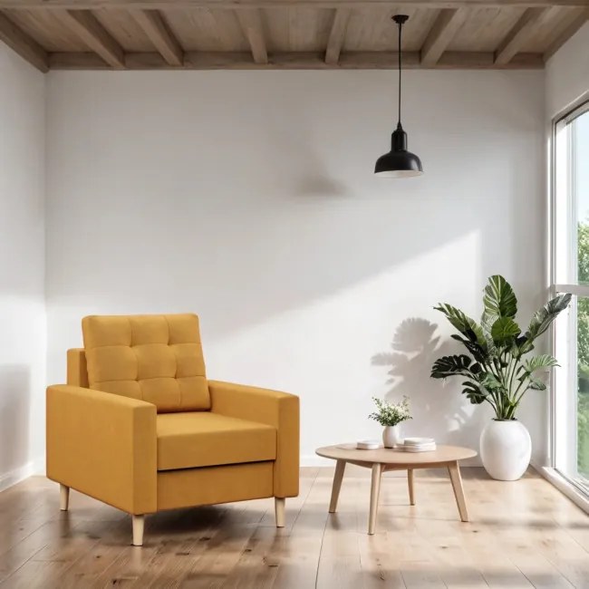 Kreslo BLANK Elegant žlté